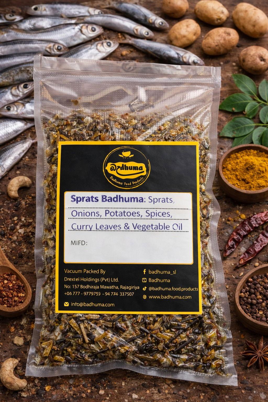 Sprats Badhuma (250g) Vacuum Pack - Ideal for Taking Abroad